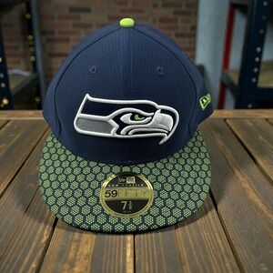 New Era Seattle Seahawks Low Profile 59FIFTY Fitted Hat Size‎ 7 3/8 Honeycomb
